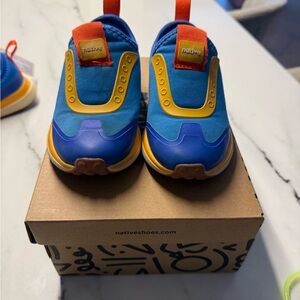 Native Kids Sneakers in Blue and Brown